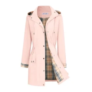Women's Waterproof Lightweight Hooded Rain Jacket