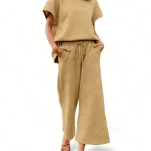 Luxury High Stretch Drawstring Waist Sweatsuit 2 Piece set