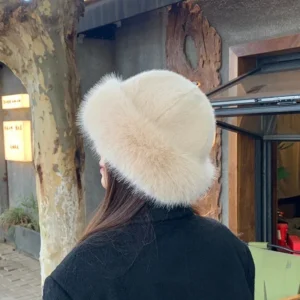 Women's Fashion Fur Hats Mongolian Brimless Plush Fluffy