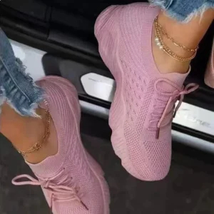 Women's Breathable Lace Up Casual Lightweight running Shoes